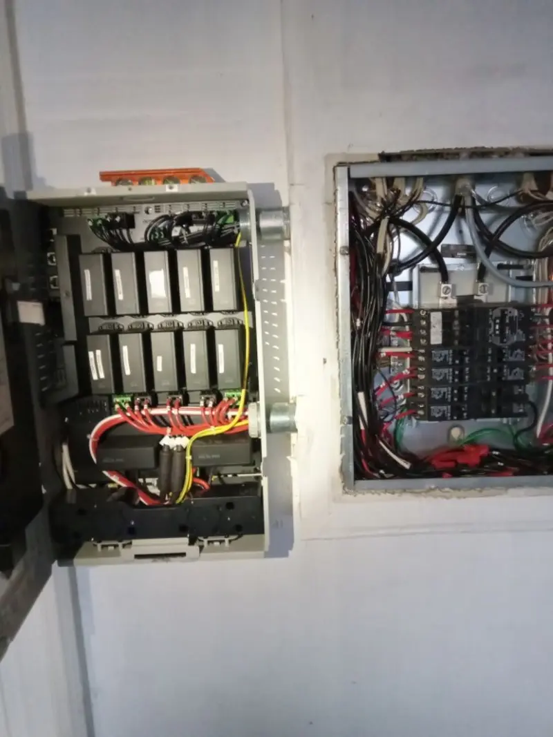 Electrical panel upgrade completed for Security Camera Wiring in Oakdale